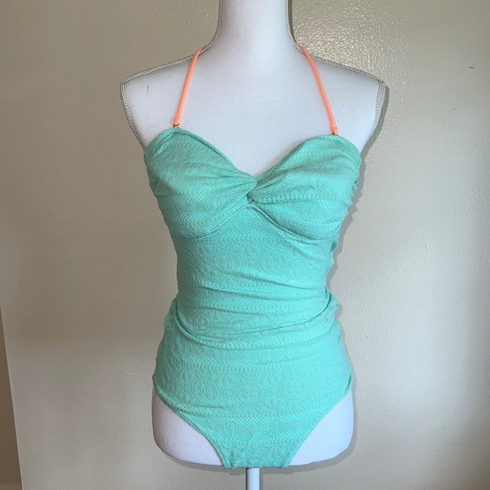 Victoria’s Secret one-piece Teal w/ Orange straps